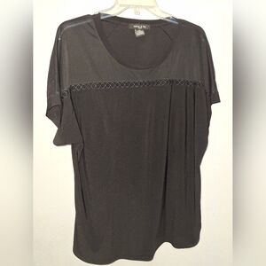 Chic Black Women's Blouse by Ashley Stewart